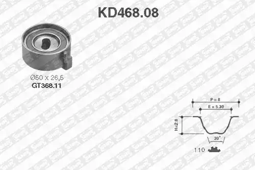 комплект ангренажен ремък SNR KD468.08
