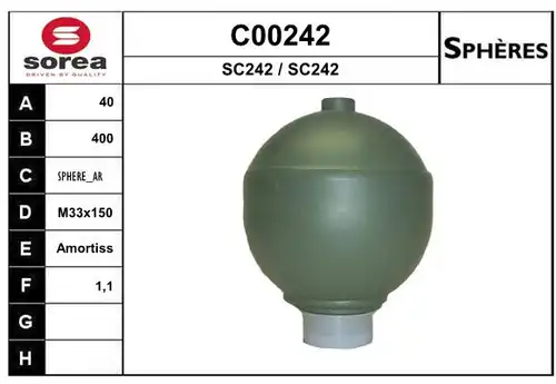 акумулатор на налягане, окачване/амортисьори SNRA C00242