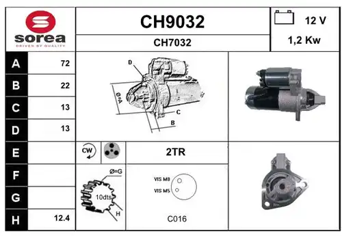 стартер SNRA CH9032