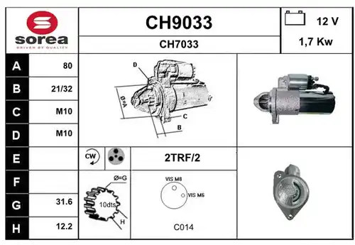 стартер SNRA CH9033