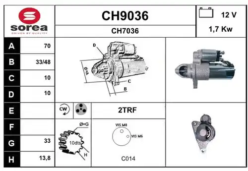 стартер SNRA CH9036