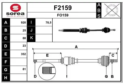 полуоска SNRA F2159