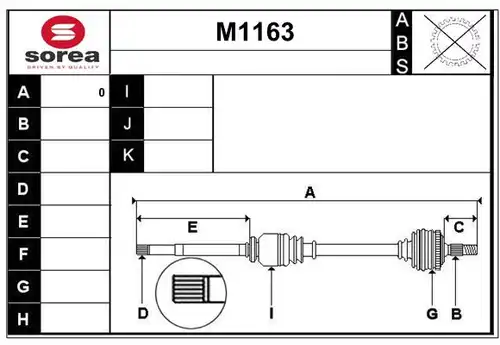 полуоска SNRA M1163