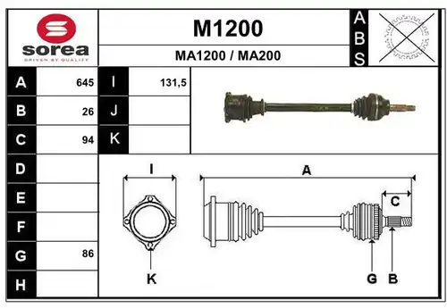 полуоска SNRA M1200