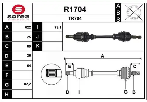 полуоска SNRA R1704