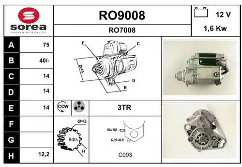 стартер SNRA RO9008