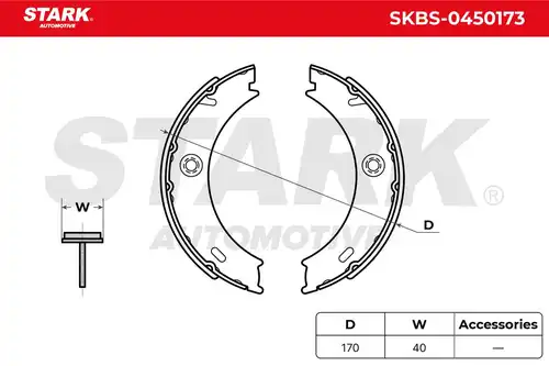 комплект спирачна челюст Stark SKBS-0450173