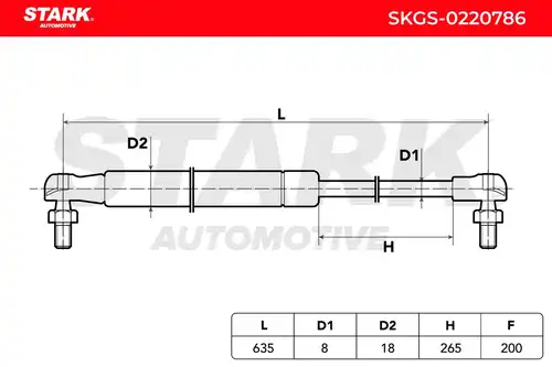 газов амортисьор, багажно/товарно пространство Stark SKGS-0220786