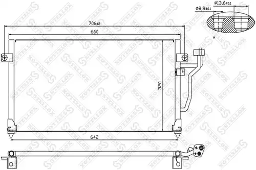 кондензатор, климатизация STELLOX 10-45137-SX