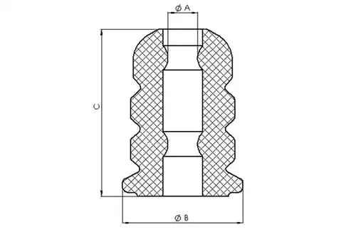 ударен тампон, окачване (ресьори) TEDGUM TED10724