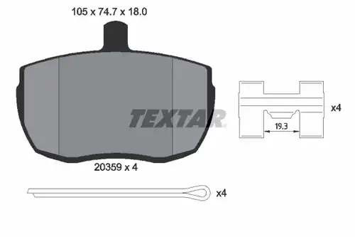накладки TEXTAR 2035908