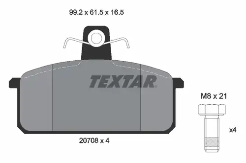 накладки TEXTAR 2070803