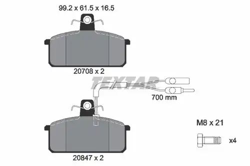 накладки TEXTAR 2070804