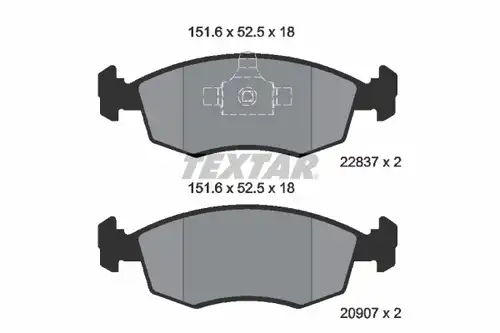 накладки TEXTAR 2090704