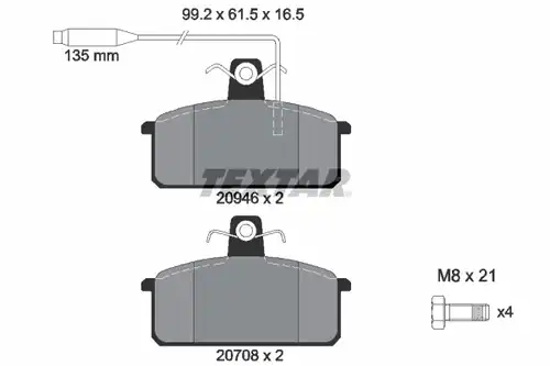 накладки TEXTAR 2094602