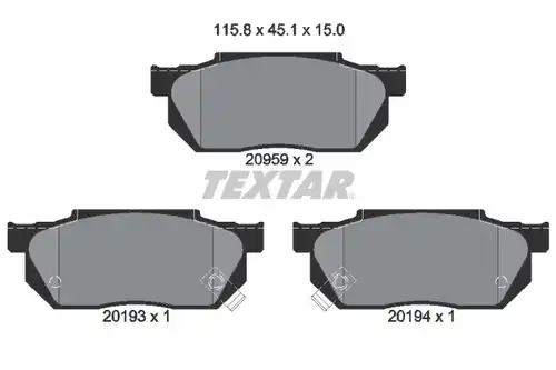 накладки TEXTAR 2095902