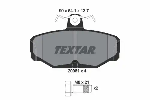 накладки TEXTAR 2098101