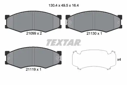 накладки TEXTAR 2109902