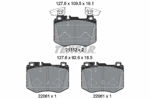 накладки TEXTAR 2115203
