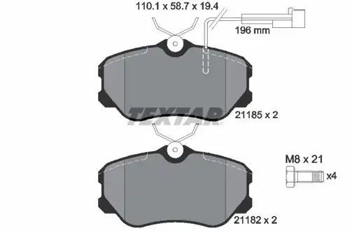 накладки TEXTAR 2118503