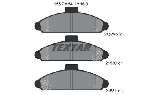 накладки TEXTAR 2152901