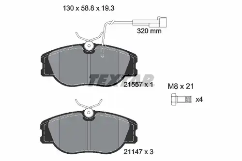 накладки TEXTAR 2155704