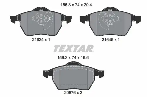 накладки TEXTAR 2162402