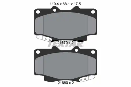 накладки TEXTAR 2168003