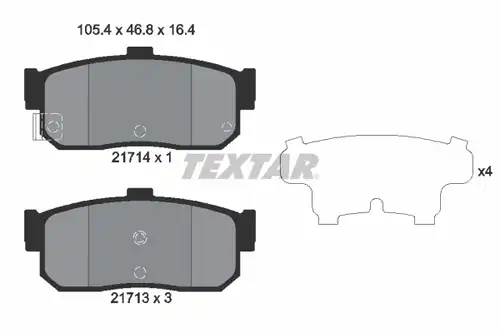 накладки TEXTAR 2171401