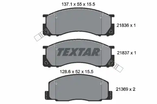накладки TEXTAR 2183601