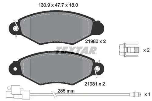 накладки TEXTAR 2198009