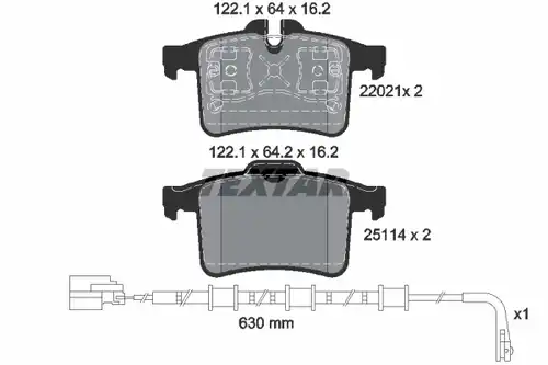 накладки TEXTAR 2202101