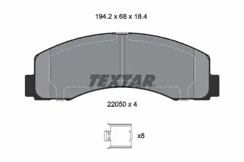 Комплект дискови накладки TEXTAR 2205002