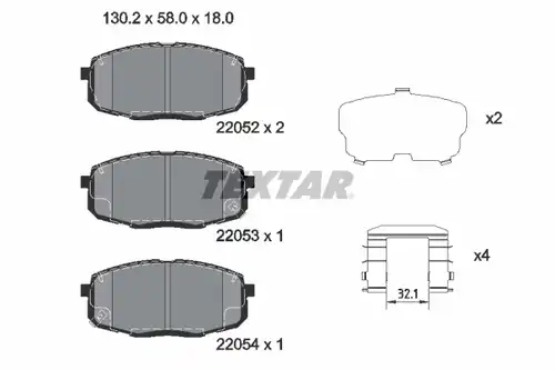 накладки TEXTAR 2205201