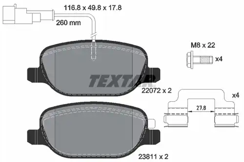 накладки TEXTAR 2207201