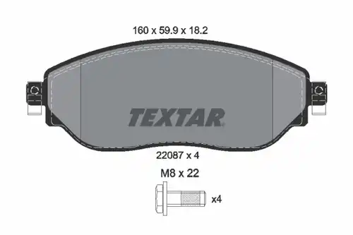 накладки TEXTAR 2208701