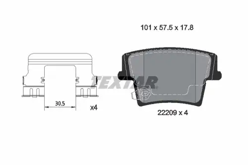 накладки TEXTAR 2220901