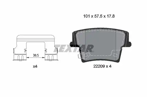накладки TEXTAR 2220903