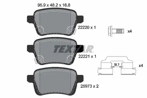 накладки TEXTAR 2222001