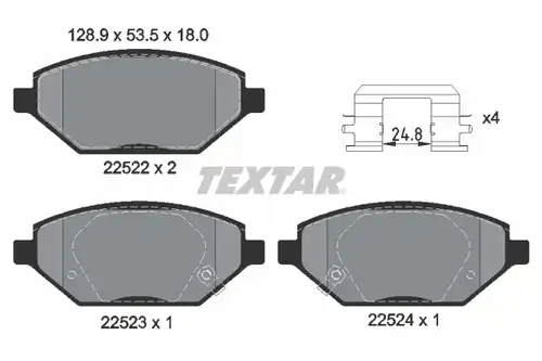 накладки TEXTAR 2252201
