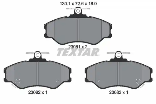 накладки TEXTAR 2308101