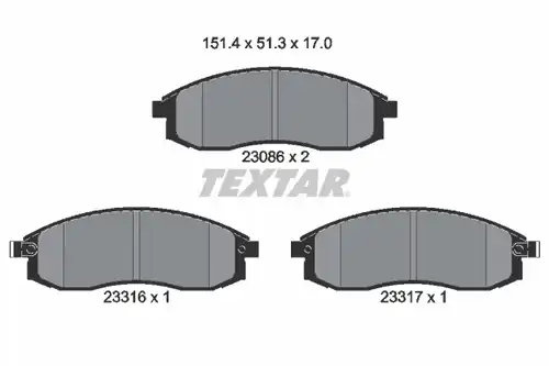 накладки TEXTAR 2308601