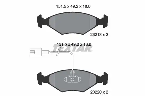 накладки TEXTAR 2321801