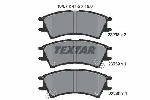 накладки TEXTAR 2323802