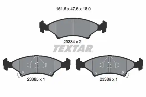 накладки TEXTAR 2338401