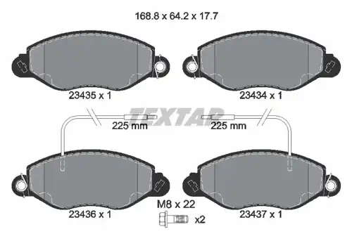 накладки TEXTAR 2343501