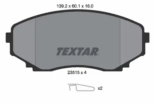 накладки TEXTAR 2351501