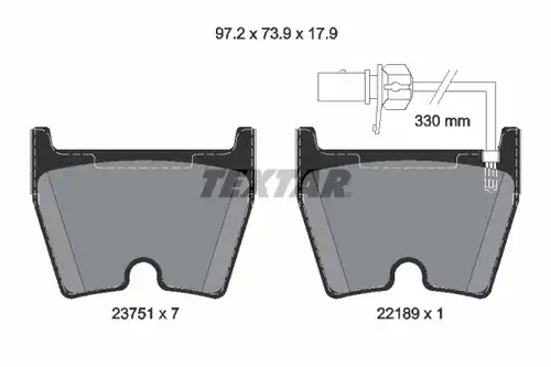 накладки TEXTAR 2375104