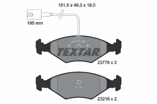 накладки TEXTAR 2377601