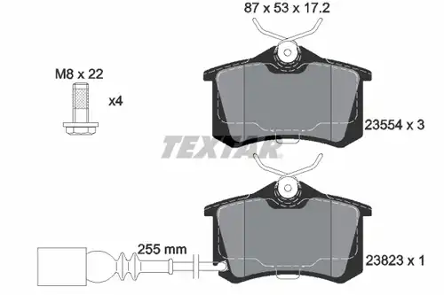 накладки TEXTAR 2382301